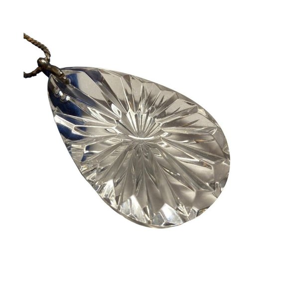 Waterford Jewelry - Waterford Crystal Pendant Necklace, Teardrop Pendant, Vintage Crystal Necklace,